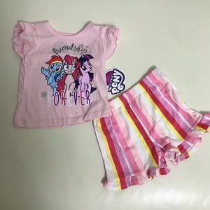My little pony cute top shorts outfit